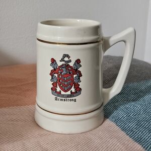 Cream Beer Stein with Armstrong Crest